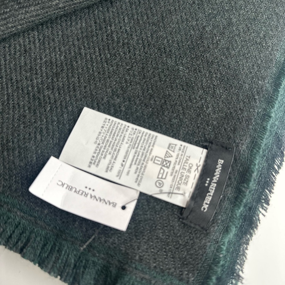 NWT Banana Republic Luxury Unisex Forest Green Wrap $50 - Picture 4 of 4